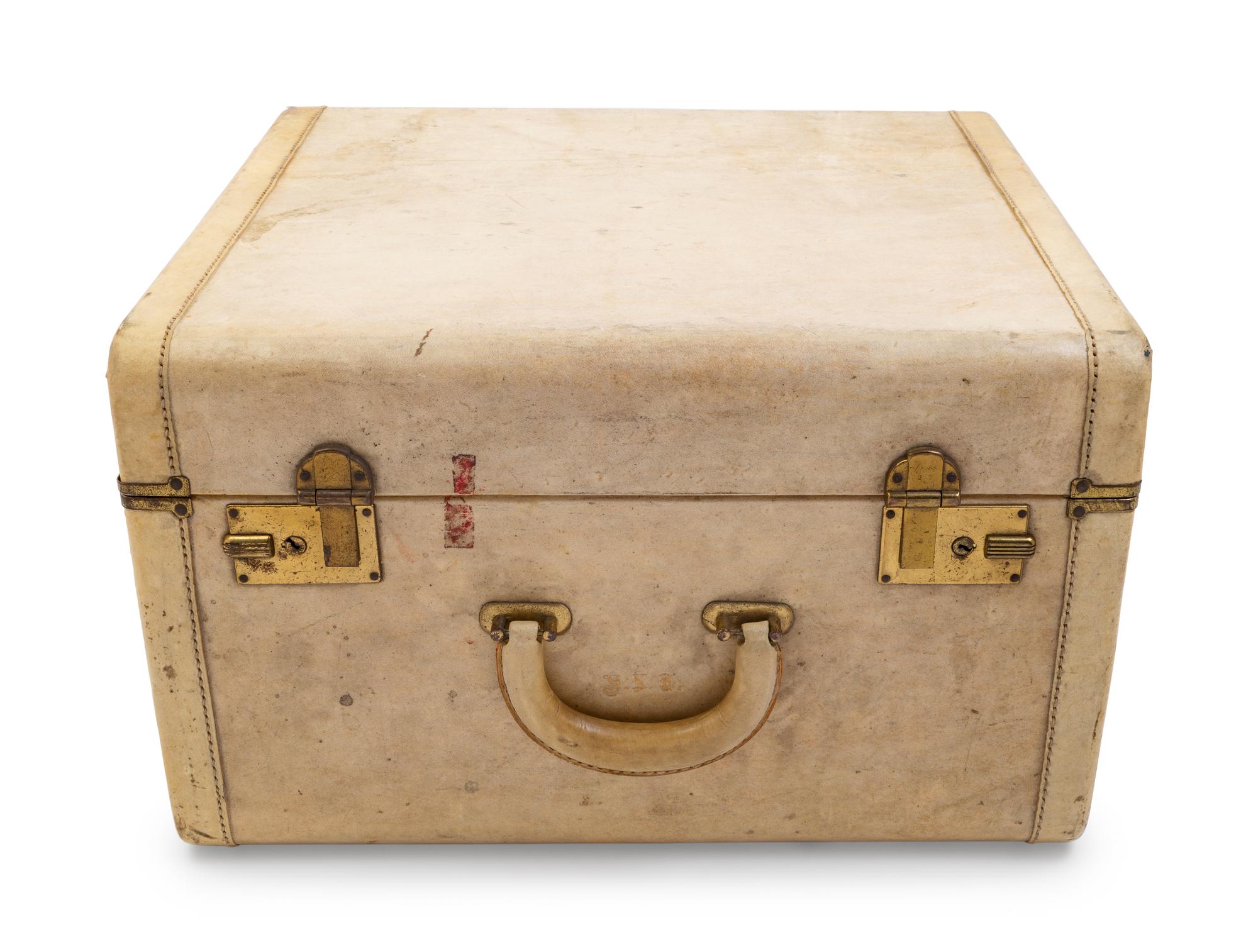 A Vintage Chinese Leather Suitcase