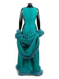 Mario Borsato Evening Dress and Wrap, Trimmed with Fur, 1990s