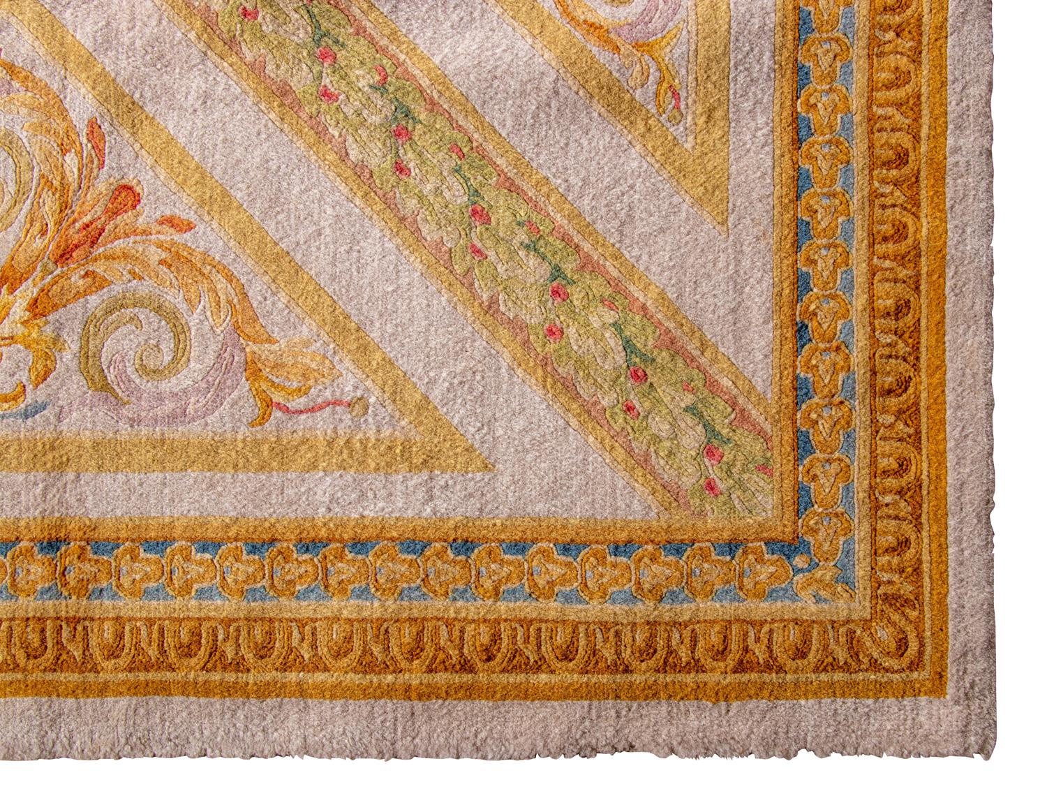 An Aubusson Style Wool Rug