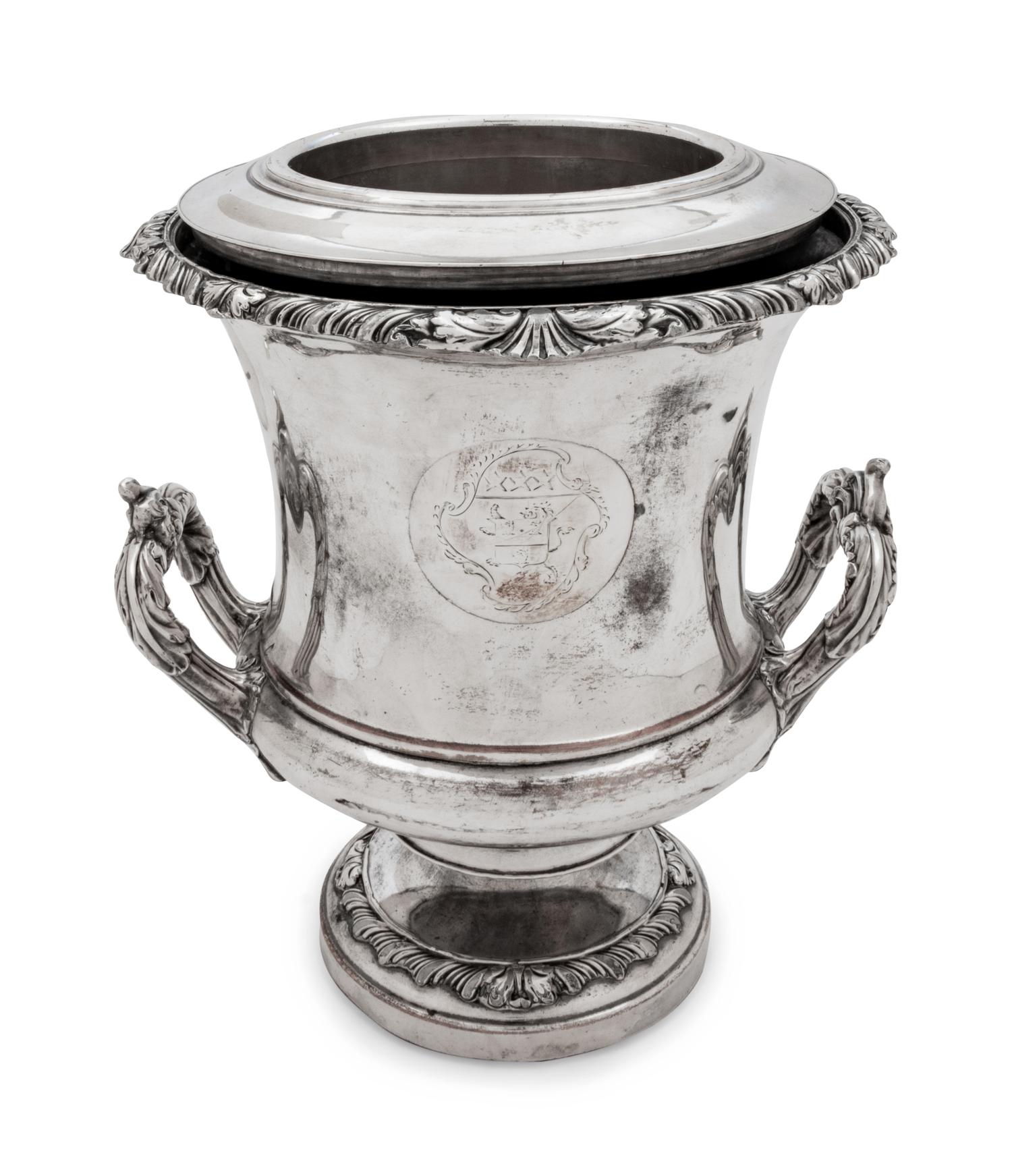 An English Silver-Plate Wine Cooler