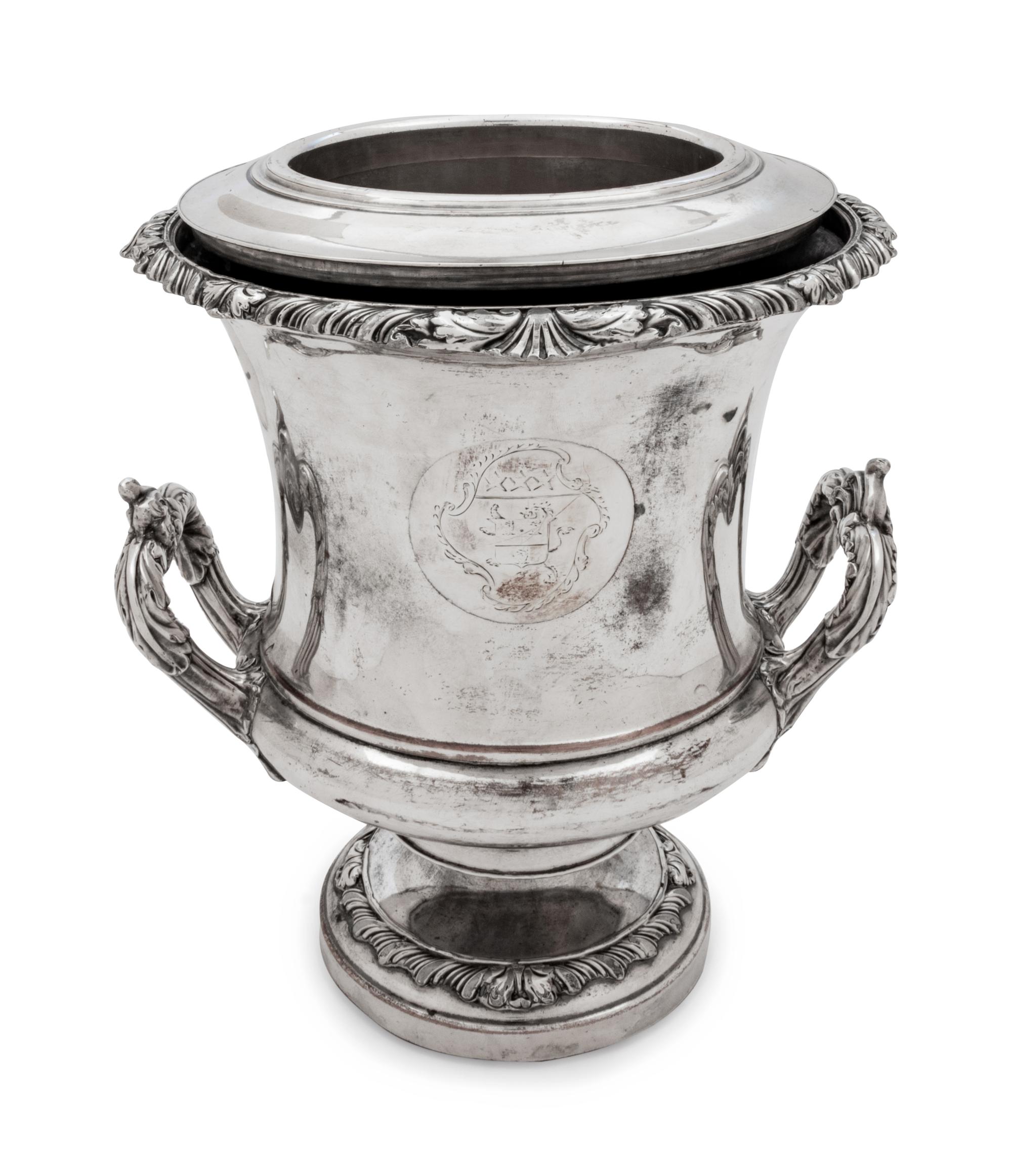 An English Silver-Plate Wine Cooler