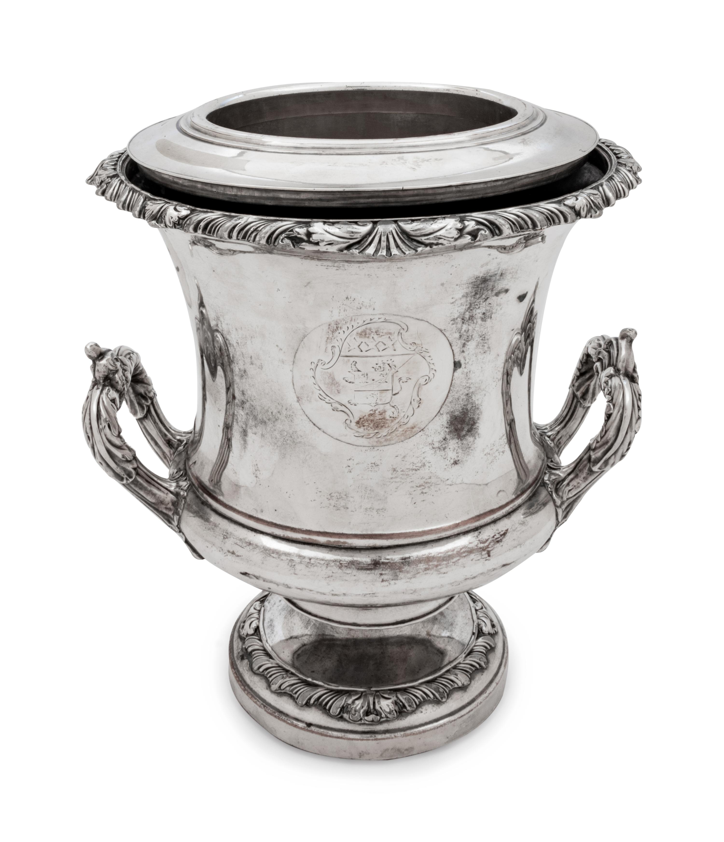 An English Silver-Plate Wine Cooler