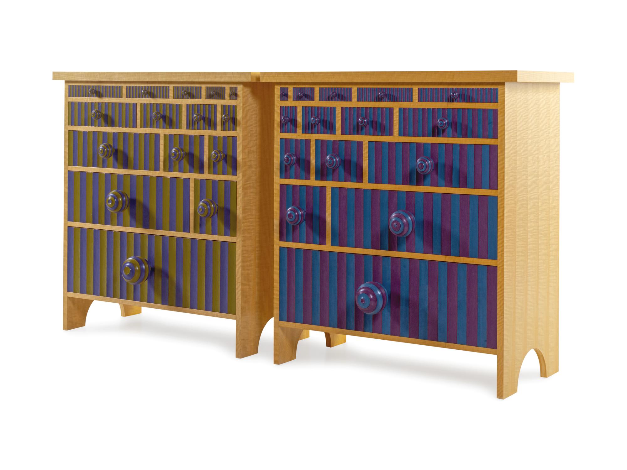 Pair of Reading Backwards and Reading Forwards Dressers
