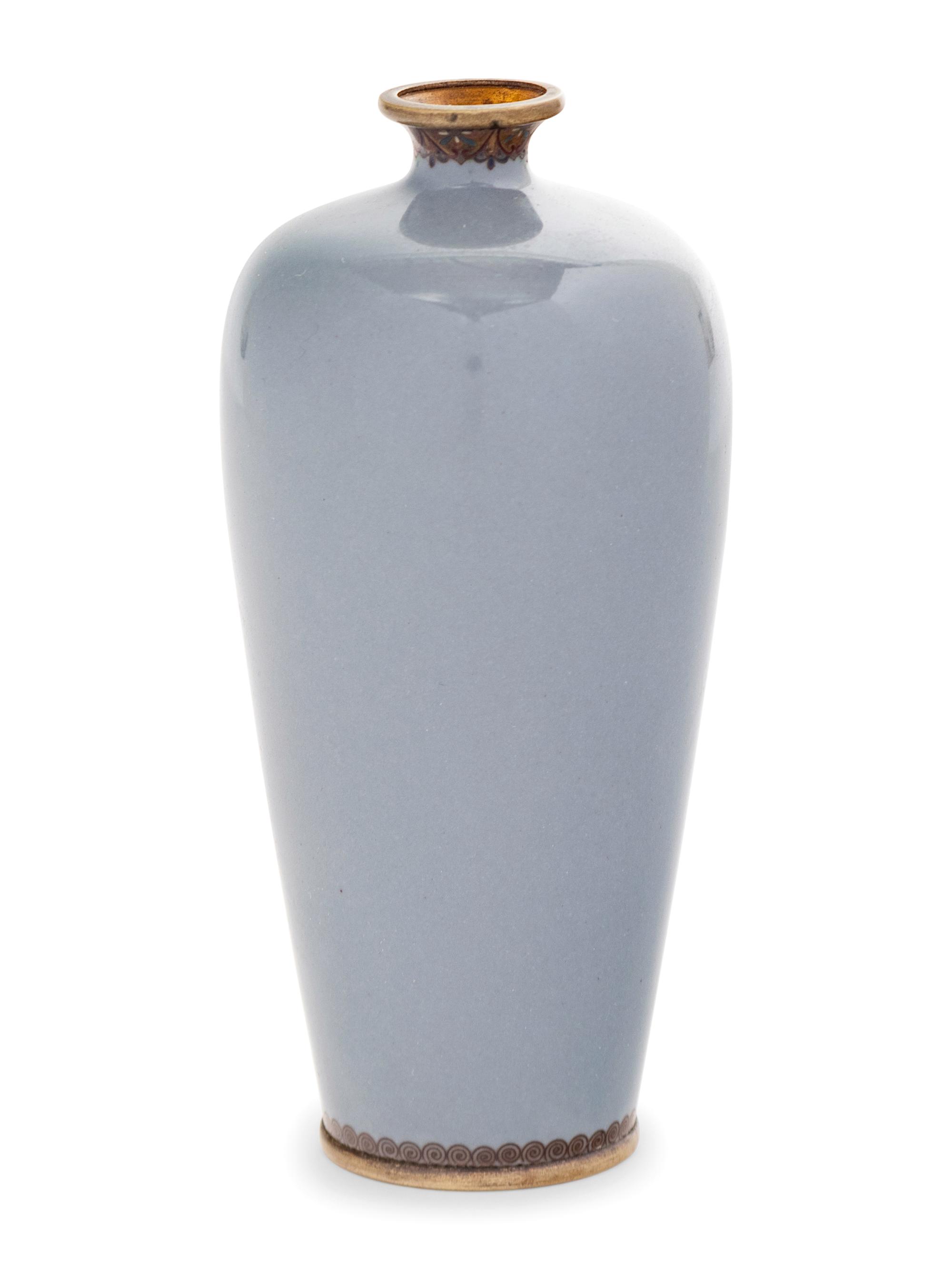 A Clair-de-Lune Ground Cloisonné Vase