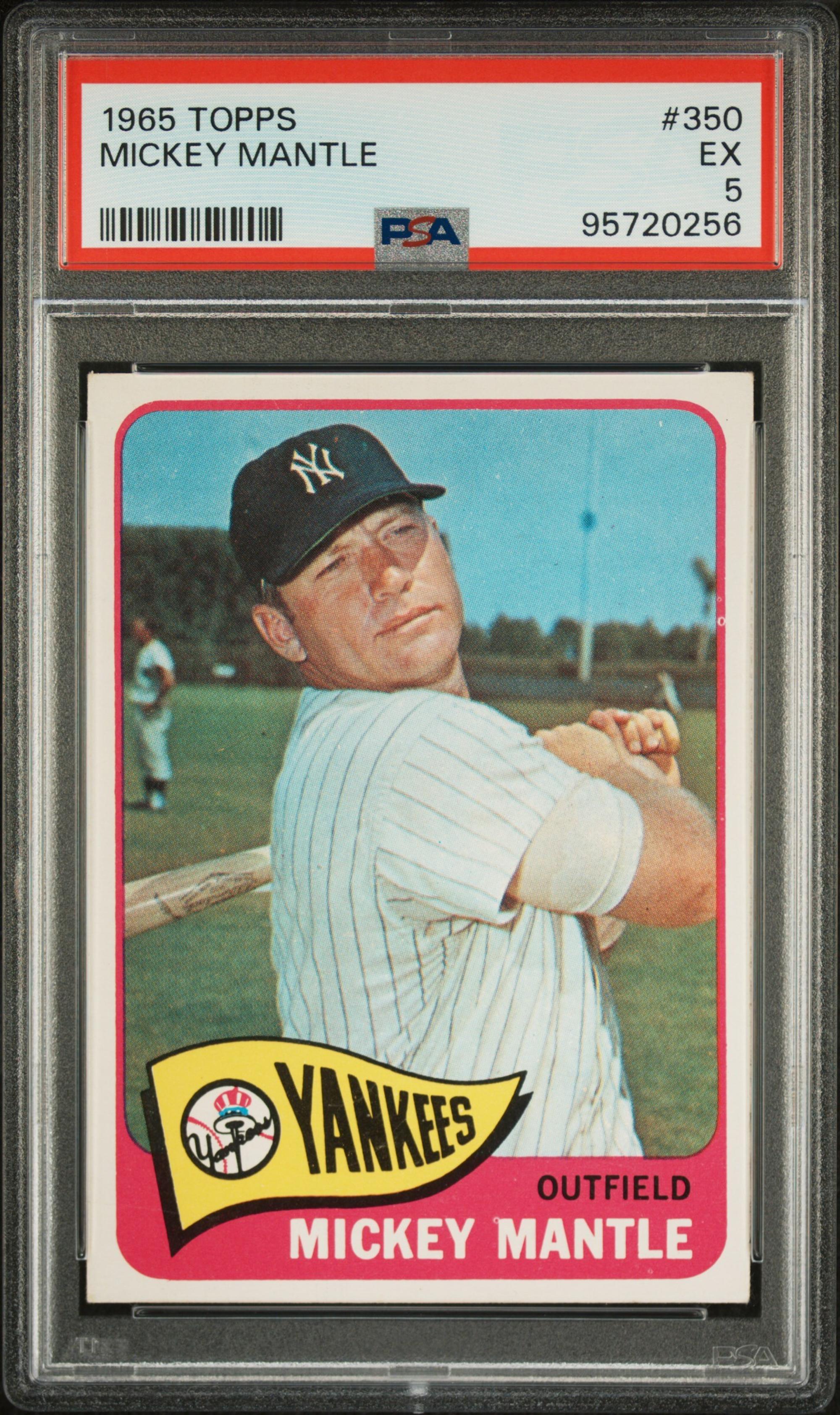 A 1965 Topps Mickey Mantle Baseball Card No. 350 (PSA 5 EX)
