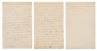 HOWE, Julia Ward (1819-1900). Autograph letter signed ("Julia Ward Howe"), to the editors of The Transcript. N.p., n.d.