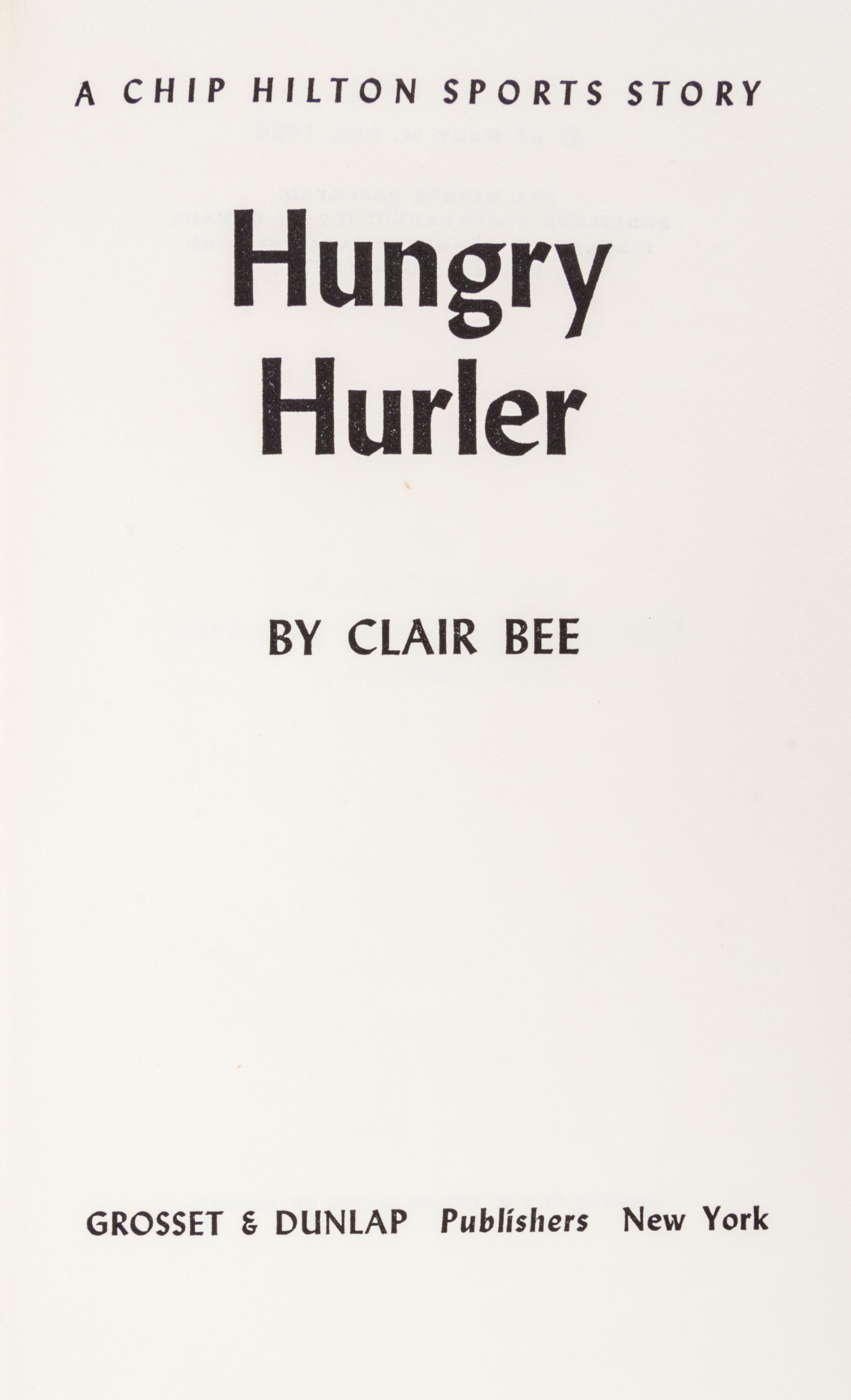 BEE, CLAIRE. A complete run (23 vols.) from the Chip Hilton Sports Series. New York, various dates, including the Hungry Hurler.