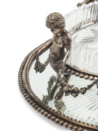 A Baccarat Silvered Bronze and Cut Glass Table Centerpiece