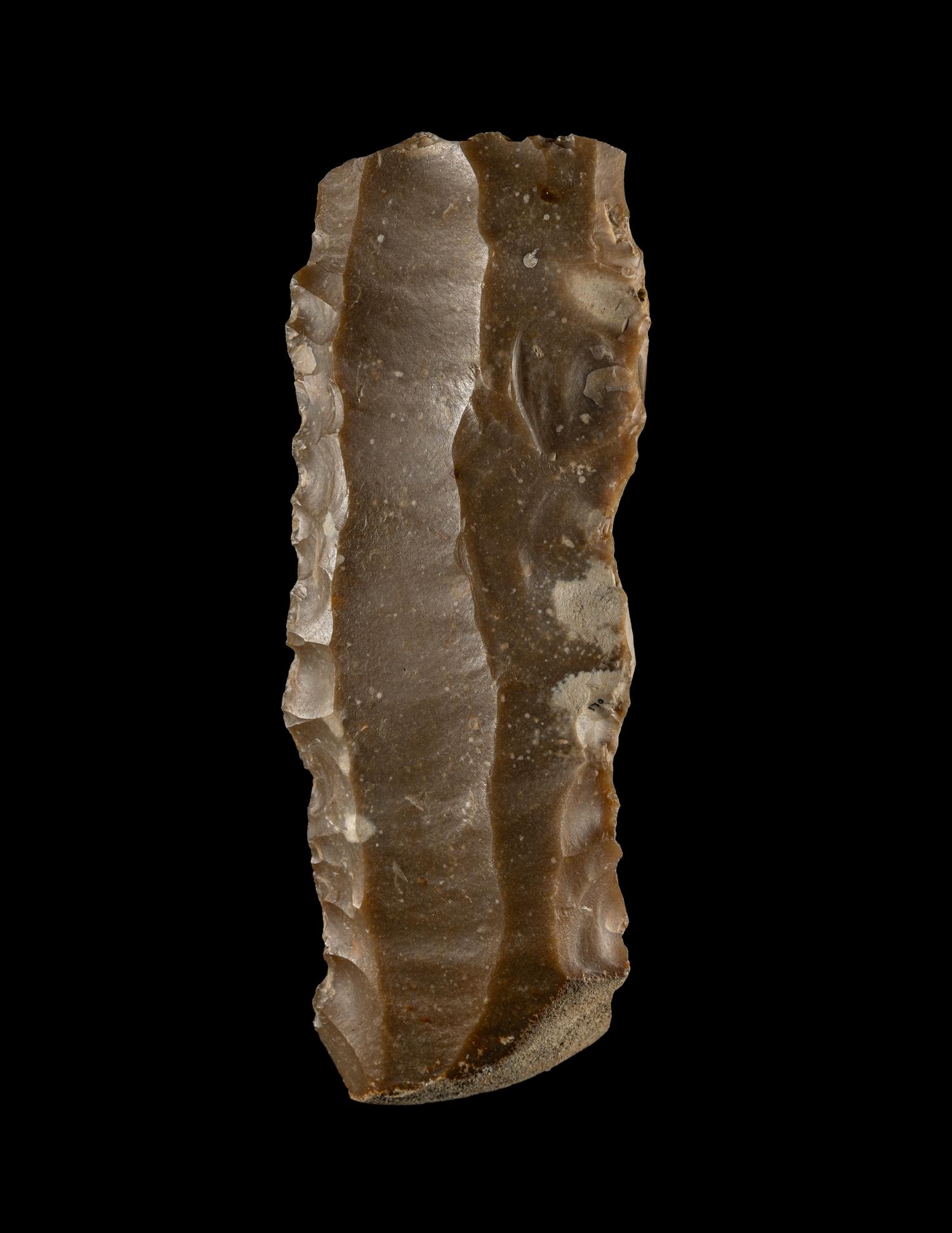 A Neolithic Flint Core with Crystal Inclusions