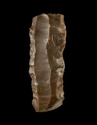 A Neolithic Flint Core with Crystal Inclusions
