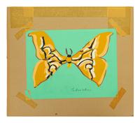 Yellow Butterfly on Green