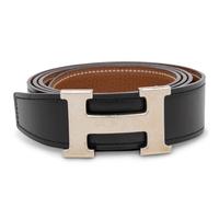 Hermès, Constance Belt in Reversible Black/Brown Leather