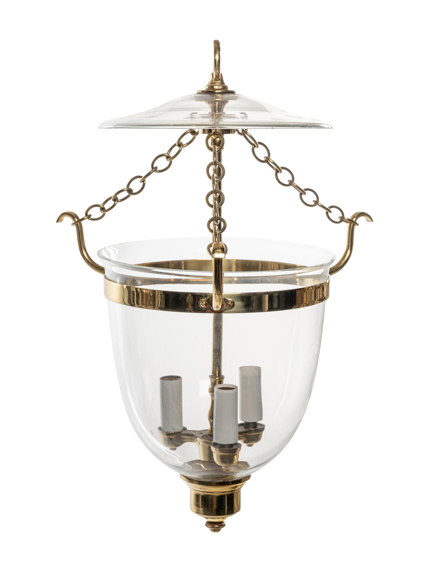 A Gilt Metal Hall Lantern