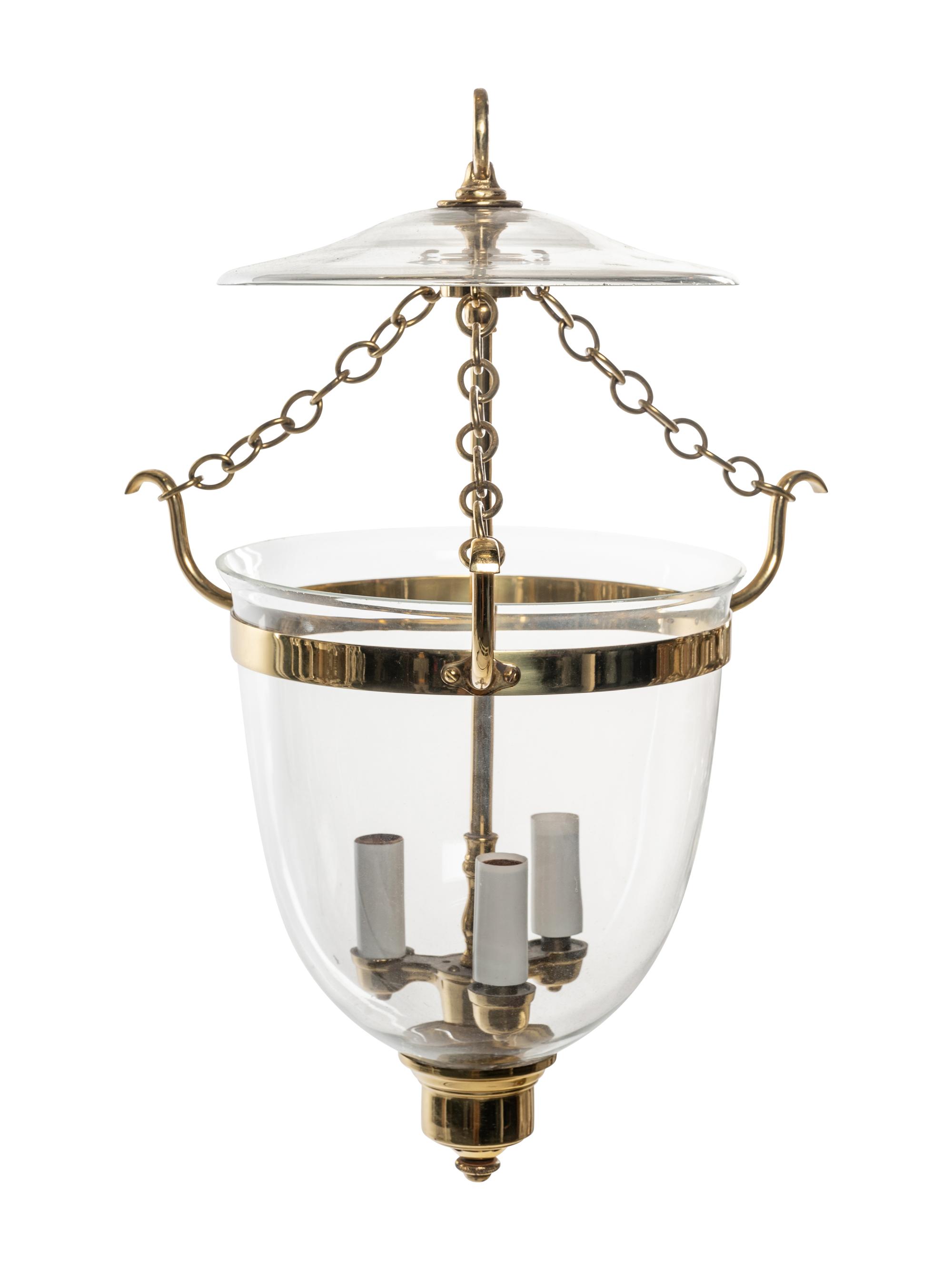 A Gilt Metal Hall Lantern