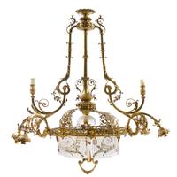 A French Gilt Bronze Nine-Light Chandelier Height 48 inches. — LATE 19TH CENTURY