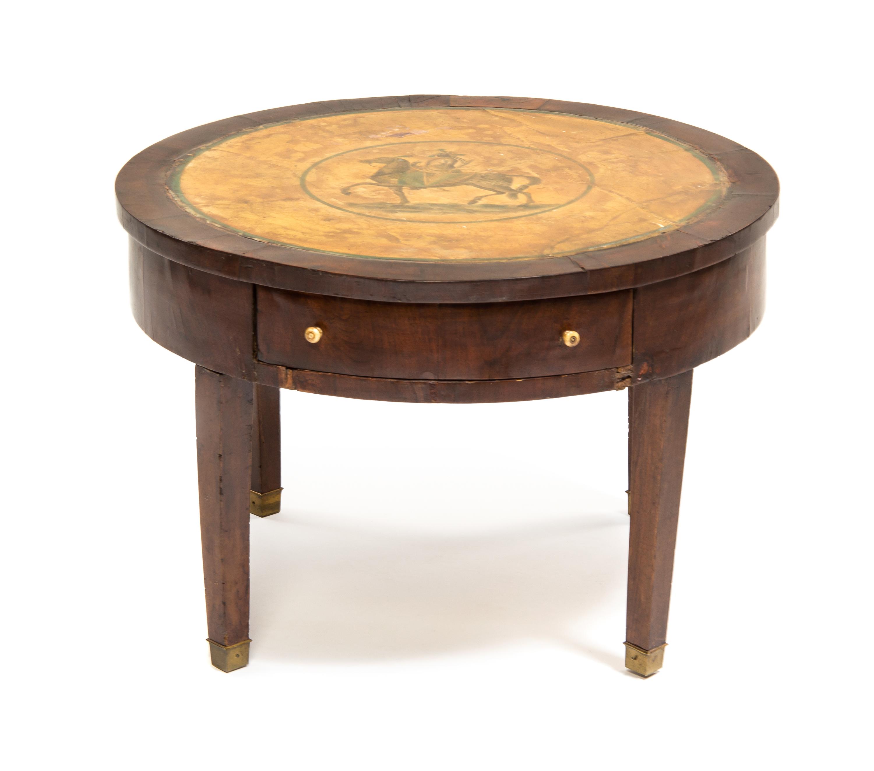 An English Style Walnut Table, EARLY TO MID-19TH CENTURY, Height 19 x diameter 28 inches. — EARLY TO MID-19TH CENTURY,
