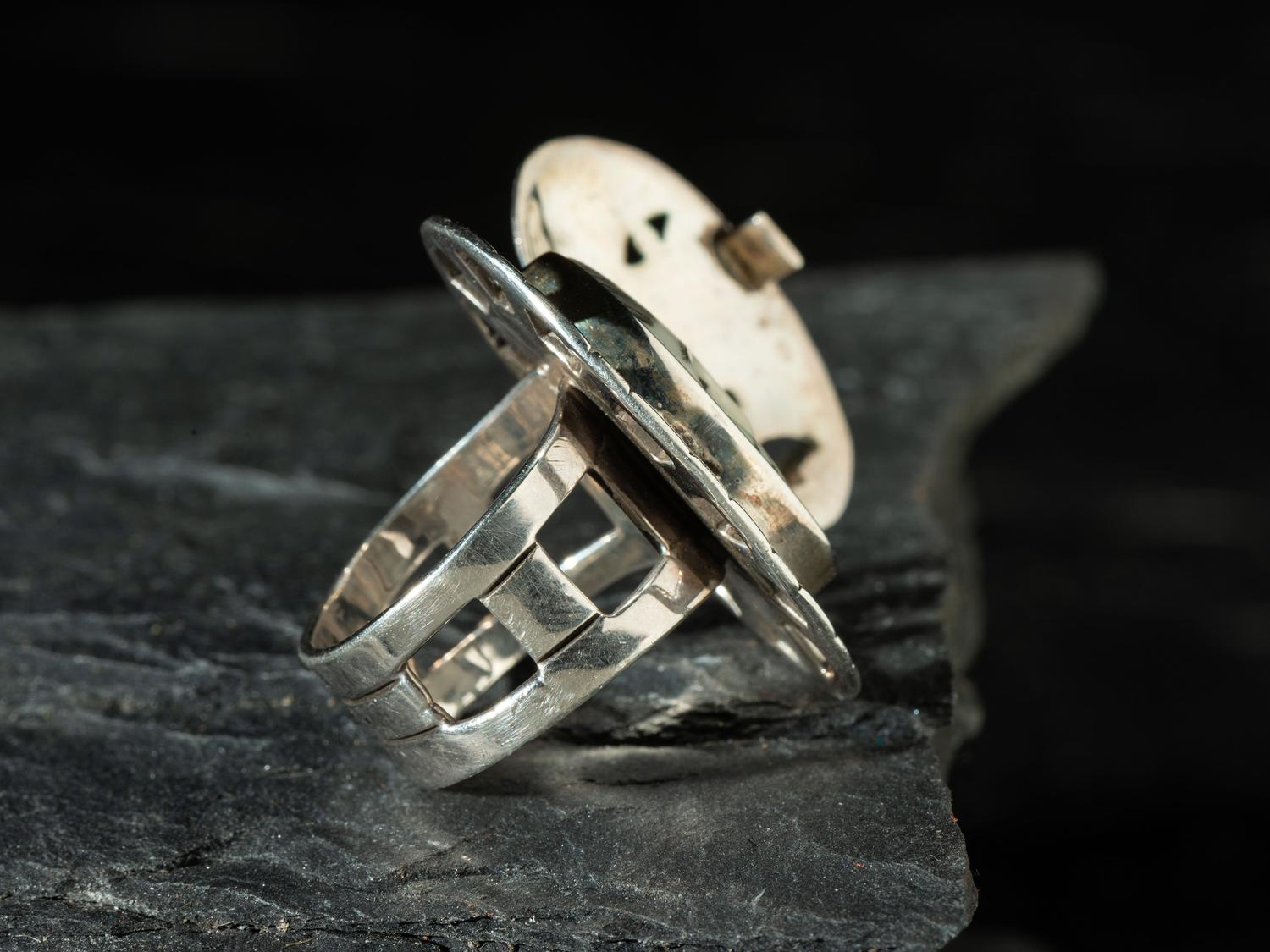 Sterling Silver Maskette Ring