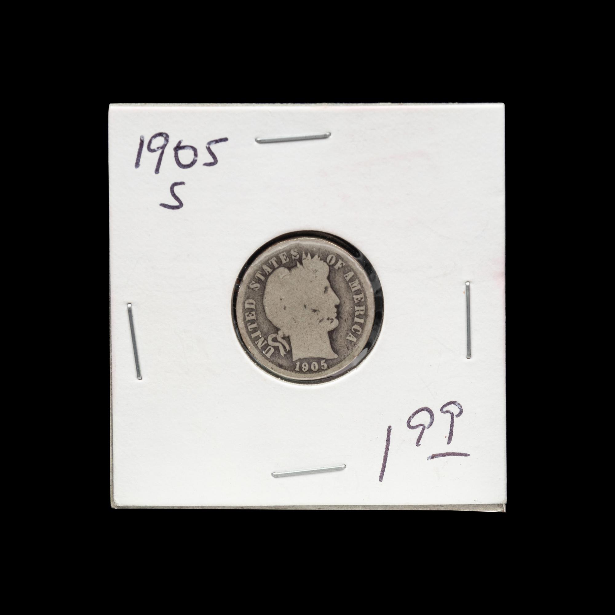 A Large Collection of Seated Liberty Barber and Mercury 10c Coins