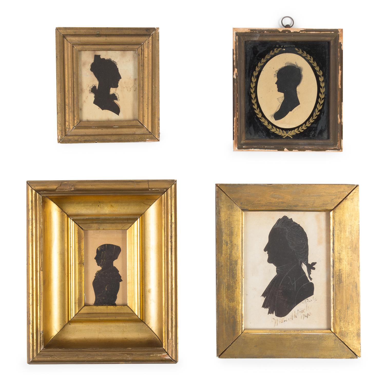 Four Silhouettes First: height 5 x width 3 3/4 inches. — 18TH AND 19TH CENTURY