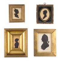 Four Silhouettes First: height 5 x width 3 3/4 inches. — 18TH AND 19TH CENTURY