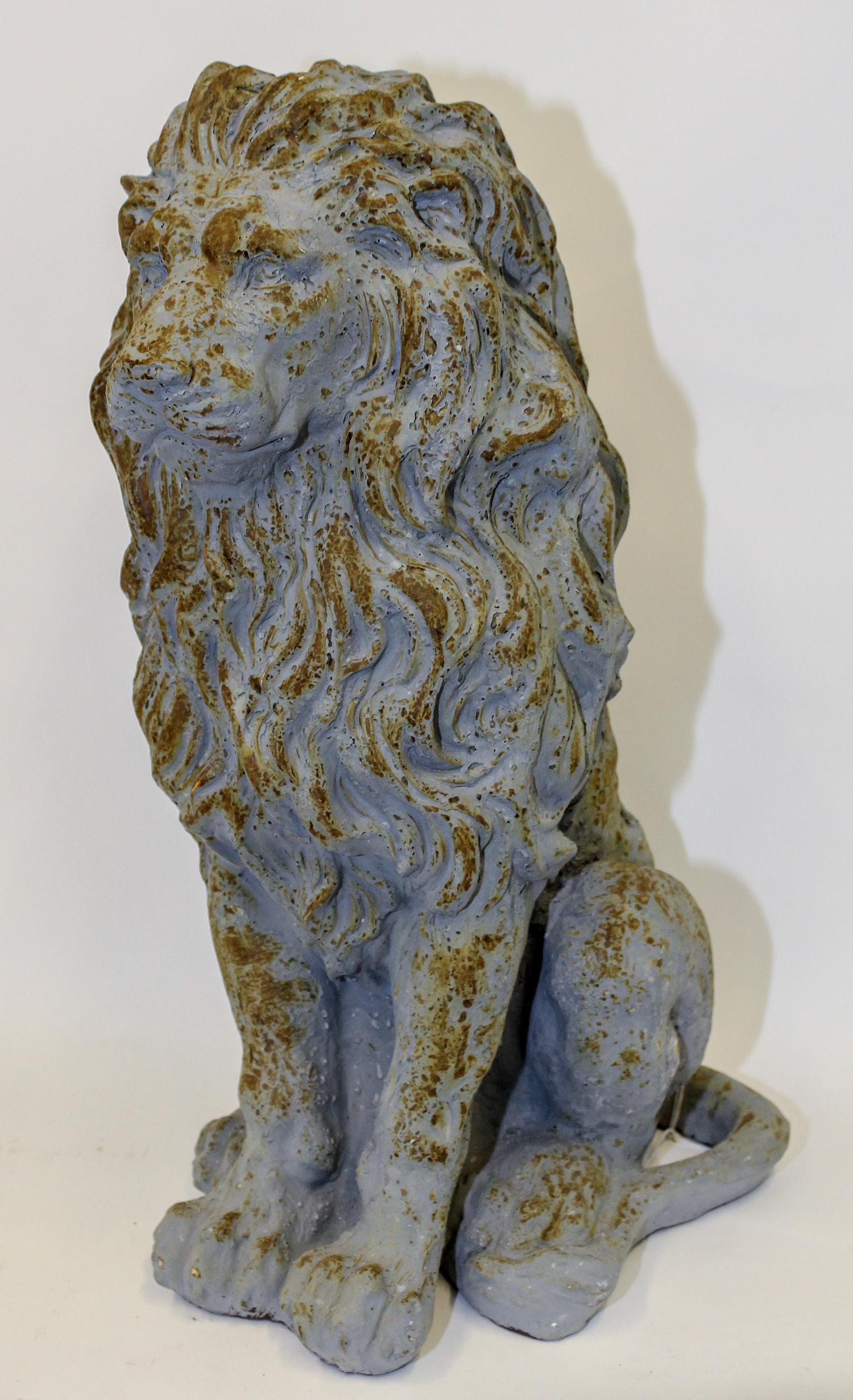 A Composite Figure of a Seated Lion Height 20 3/4 inches. — 20TH CENTURY