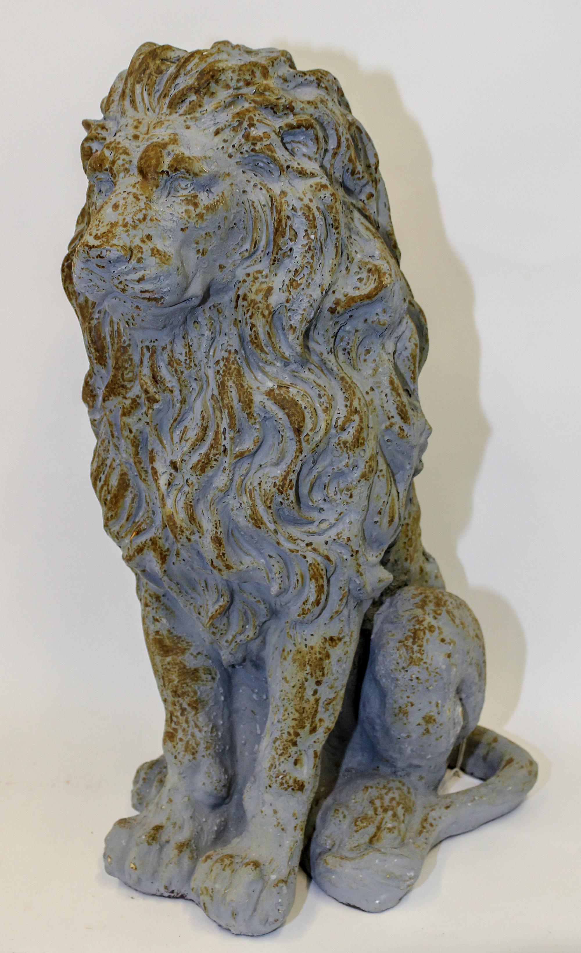 A Composite Figure of a Seated Lion Height 20 3/4 inches. — 20TH CENTURY