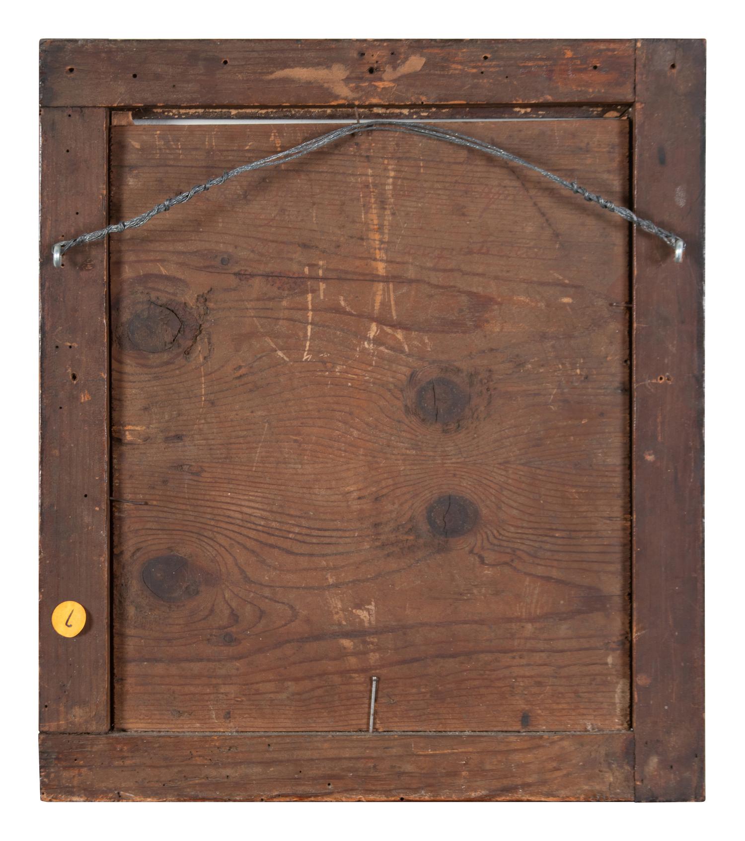 A Continental Pyrographic Wood Panel 19th Century