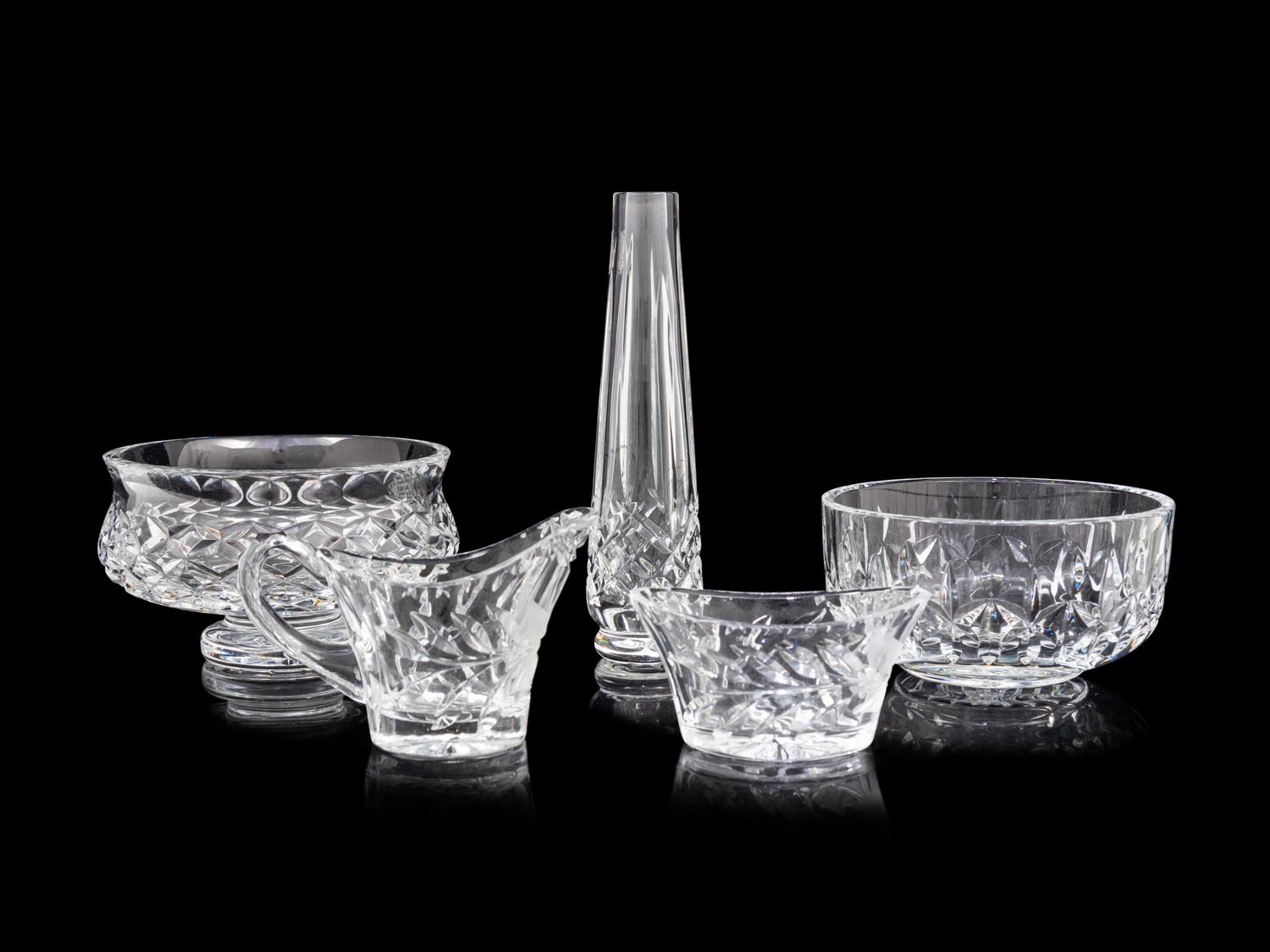 Five Waterford Cut Glass Table Articles