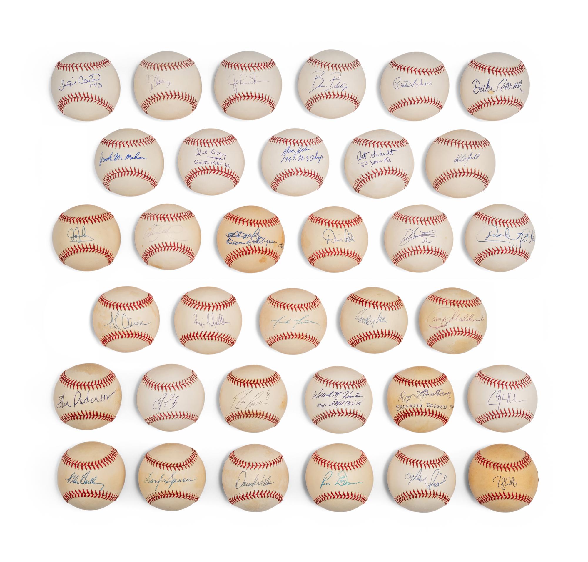 Bases Loaded Signed Autograph Baseball Group No. 40