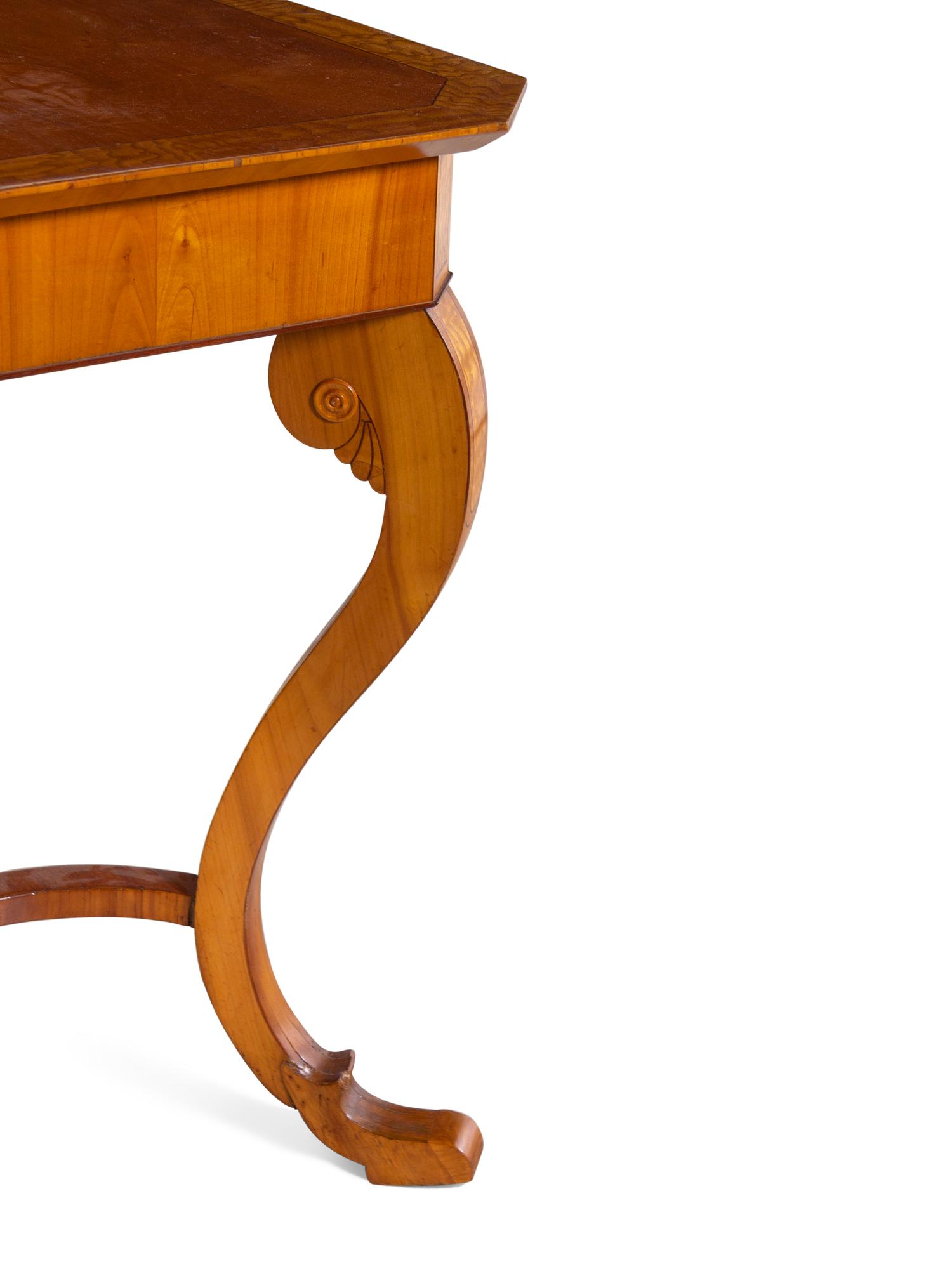 An Austrian Ash and Burl Ash Writing Table