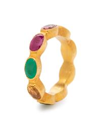 YELLOW GOLD AND MULTIGEM RING