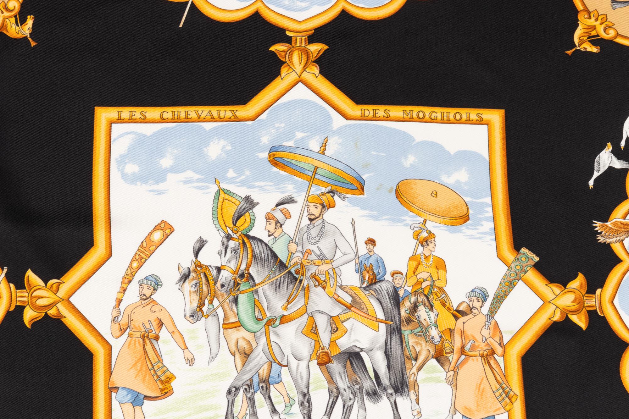 Five Designer Scarves: Three Hermès, One Ferragamo, and One Cartier, 1980-2000s