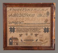 A Needlework Embroidered Schoolgirl's Sampler, Wrought by Sarah Gray
