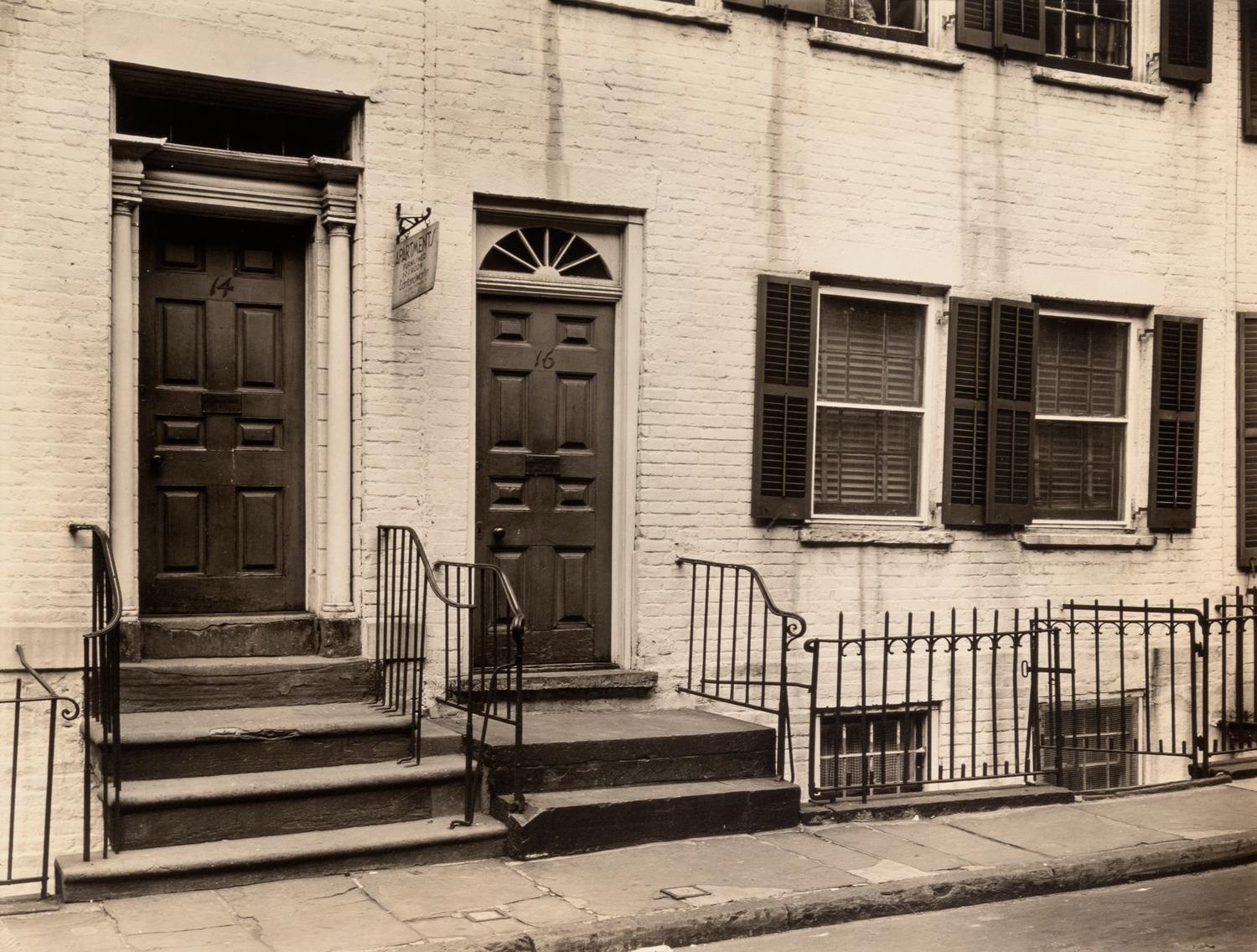 Doorway, 204 West 13th Street, Fifth Avenue, No. 8 (Marble House) and Gay Street #14-16 (a group of three works from Changing New York)