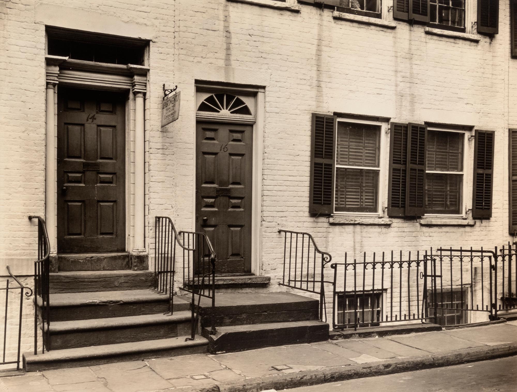 Doorway, 204 West 13th Street, Fifth Avenue, No. 8 (Marble House) and Gay Street #14-16 (a group of three works from Changing New York)