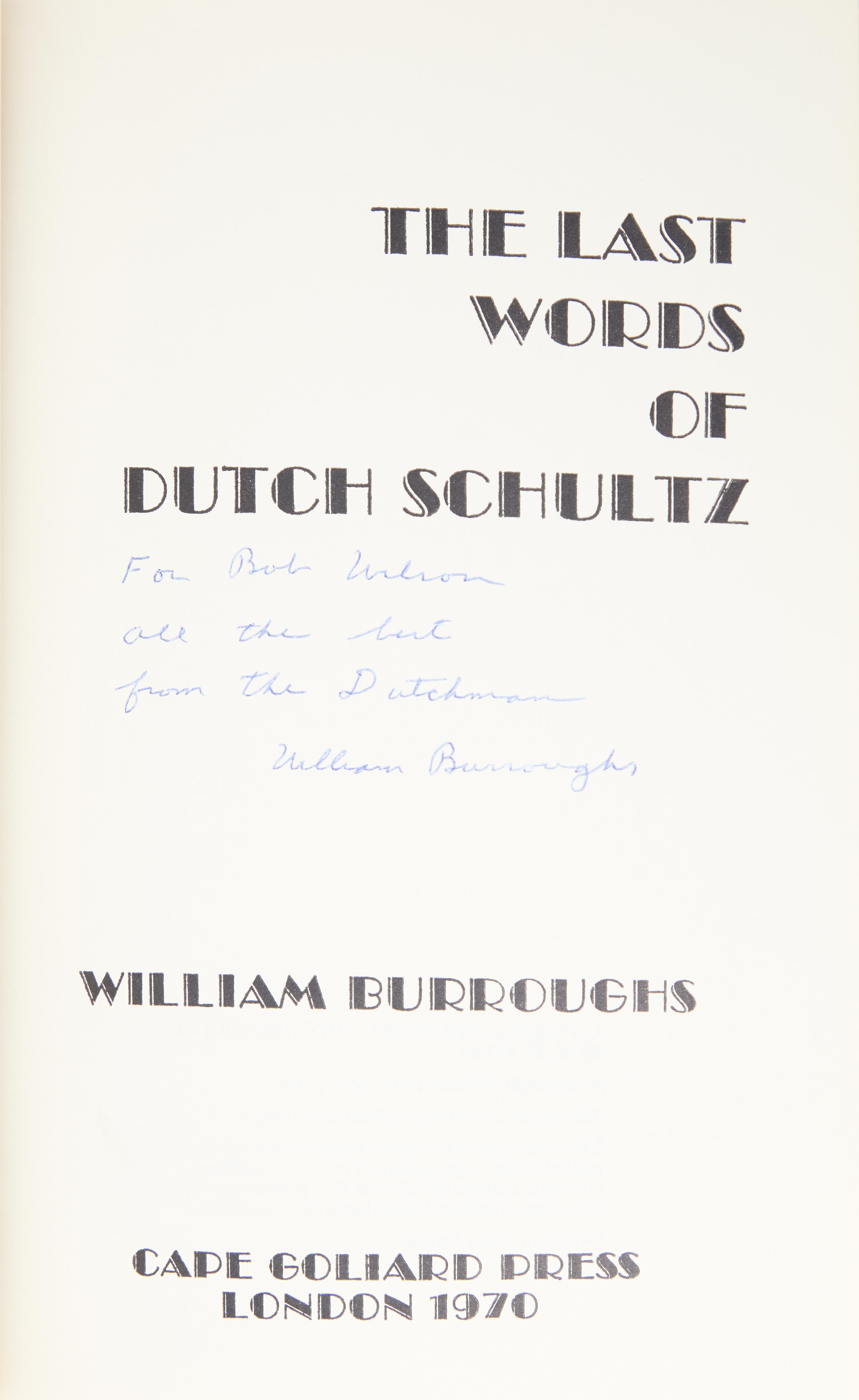 [Literature] Burroughs, William S. The Last Words of Dutch Schultz