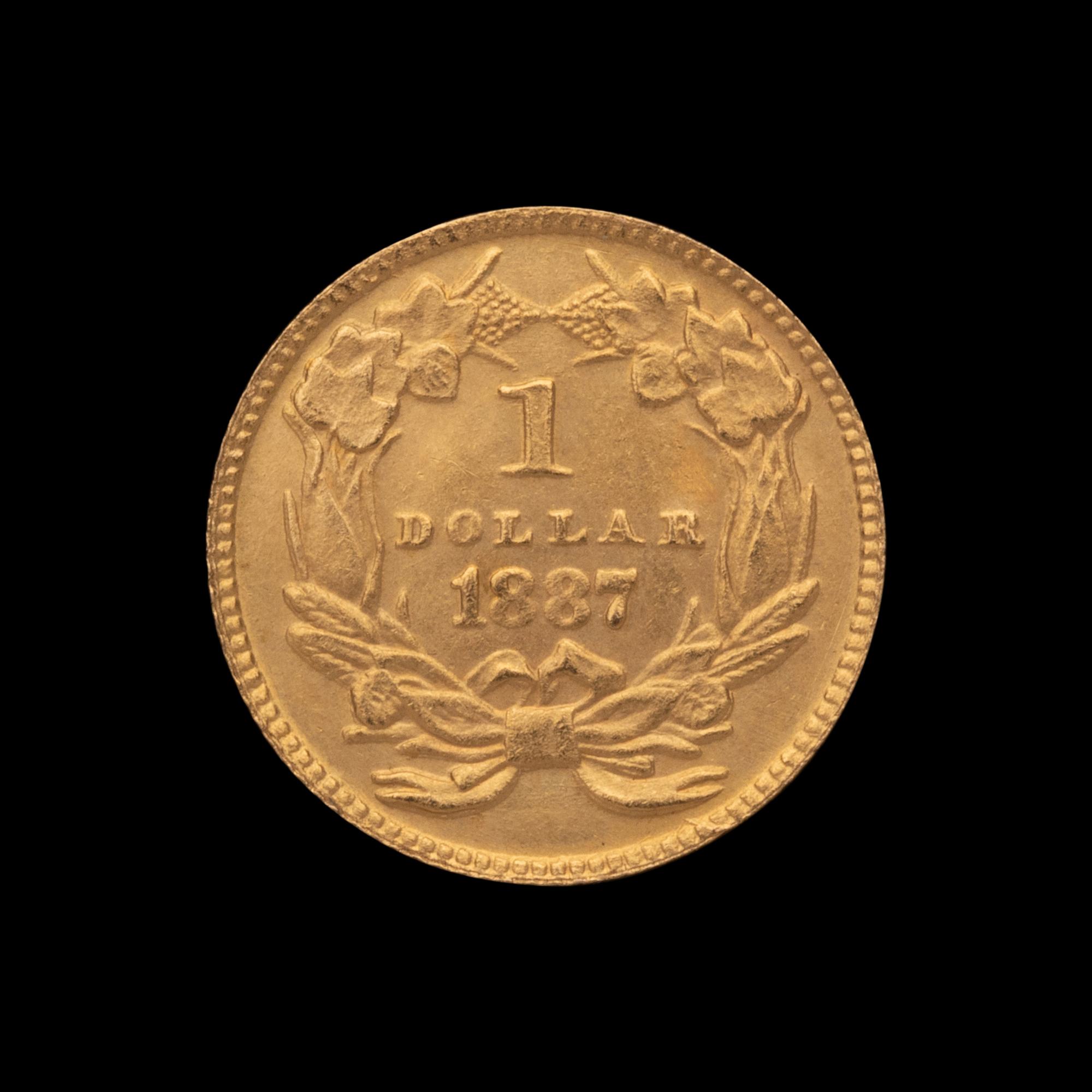 An 1887 Indian Princess $1 Gold Coin