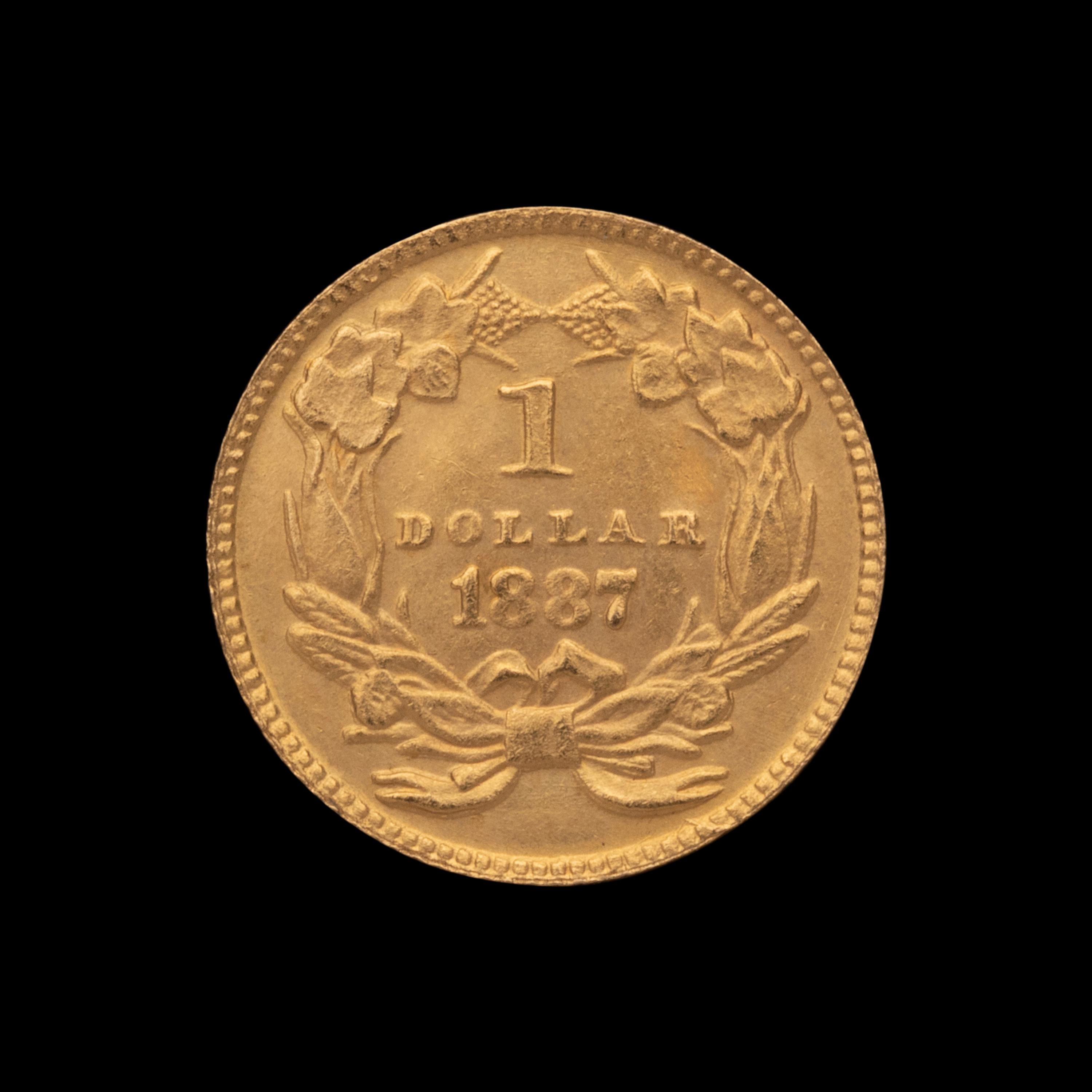 An 1887 Indian Princess $1 Gold Coin