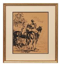 Two Jockeys on Horseback