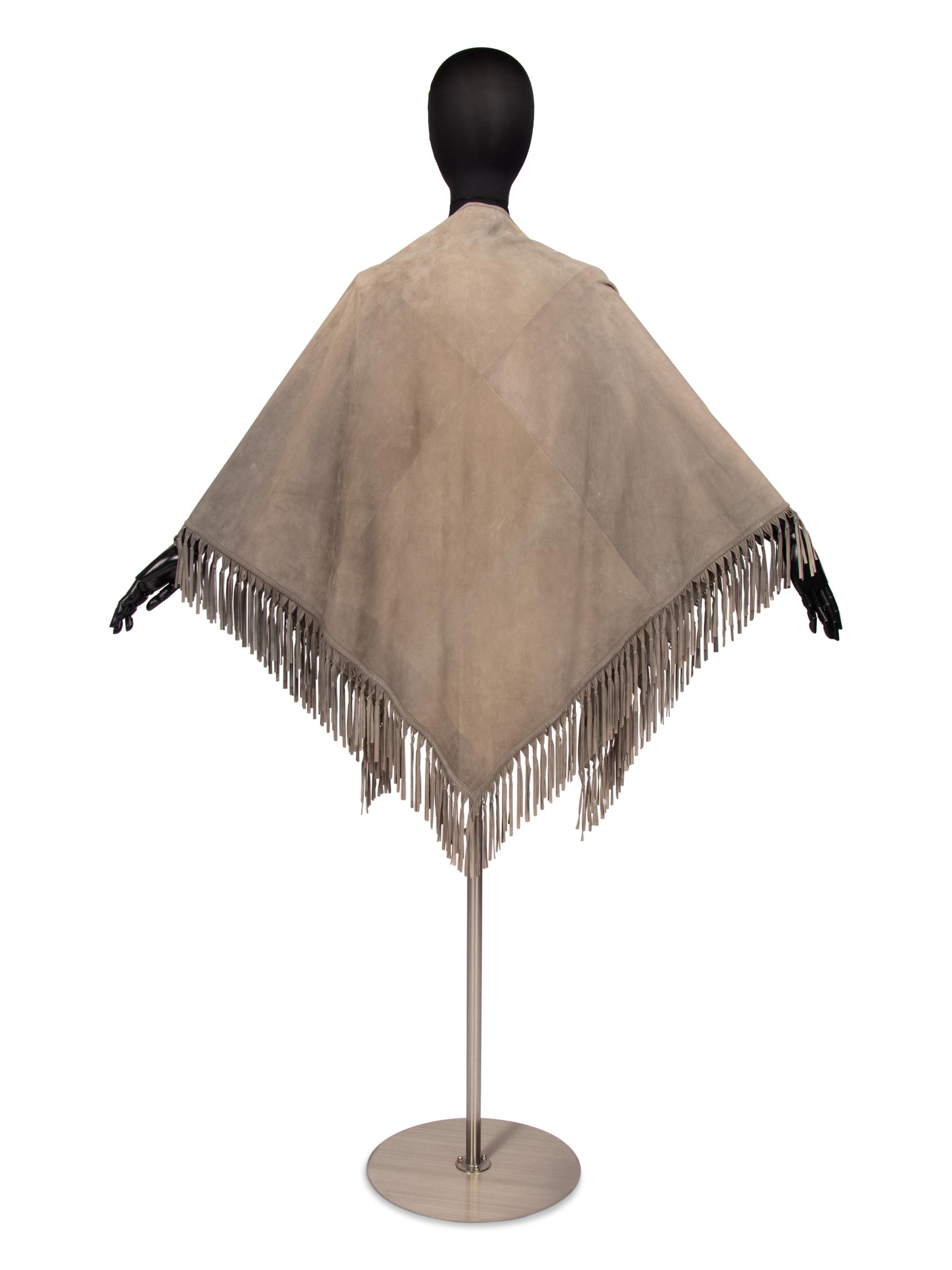 Loro Piana Grey Suede Shawl