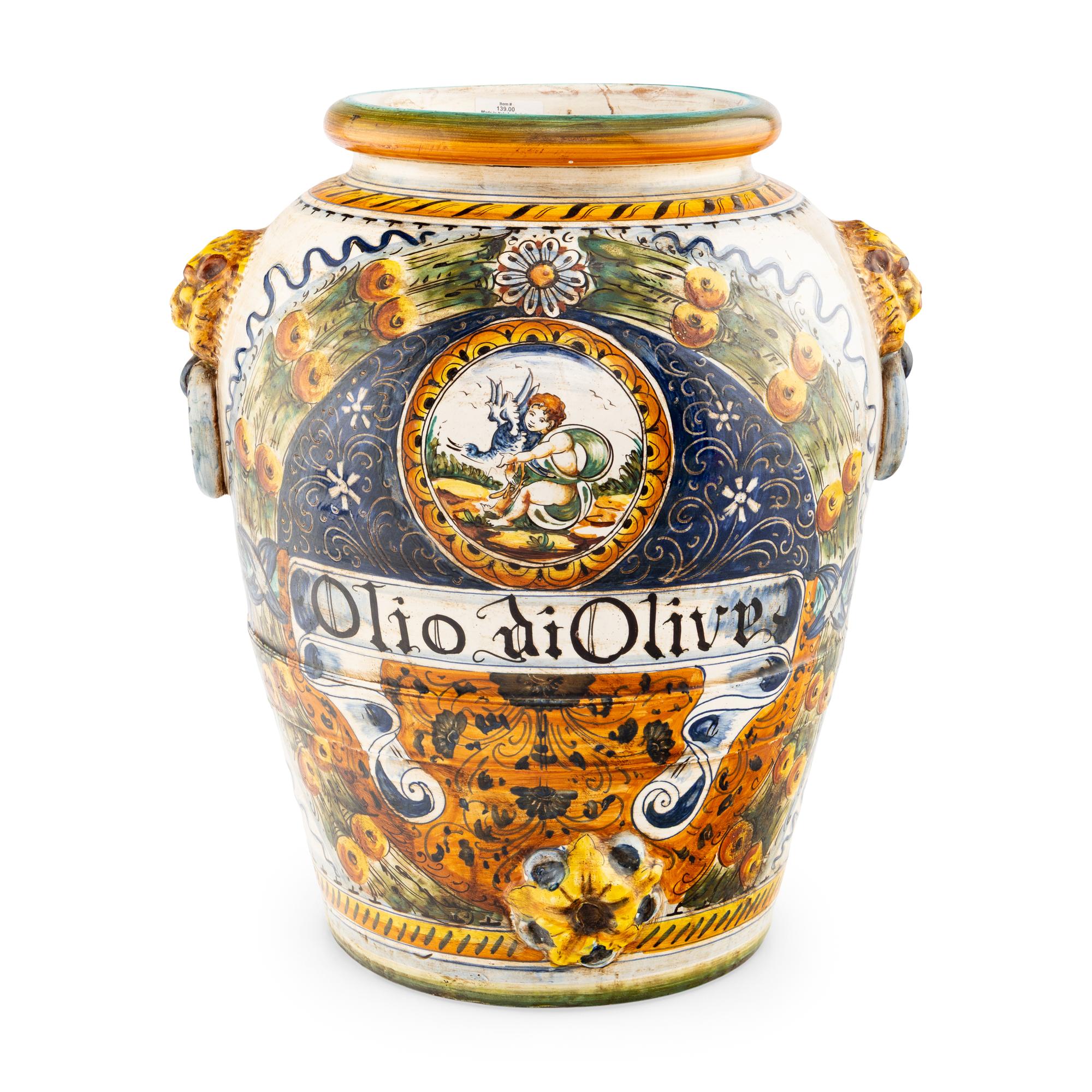 A Large Italian Majolica Jar