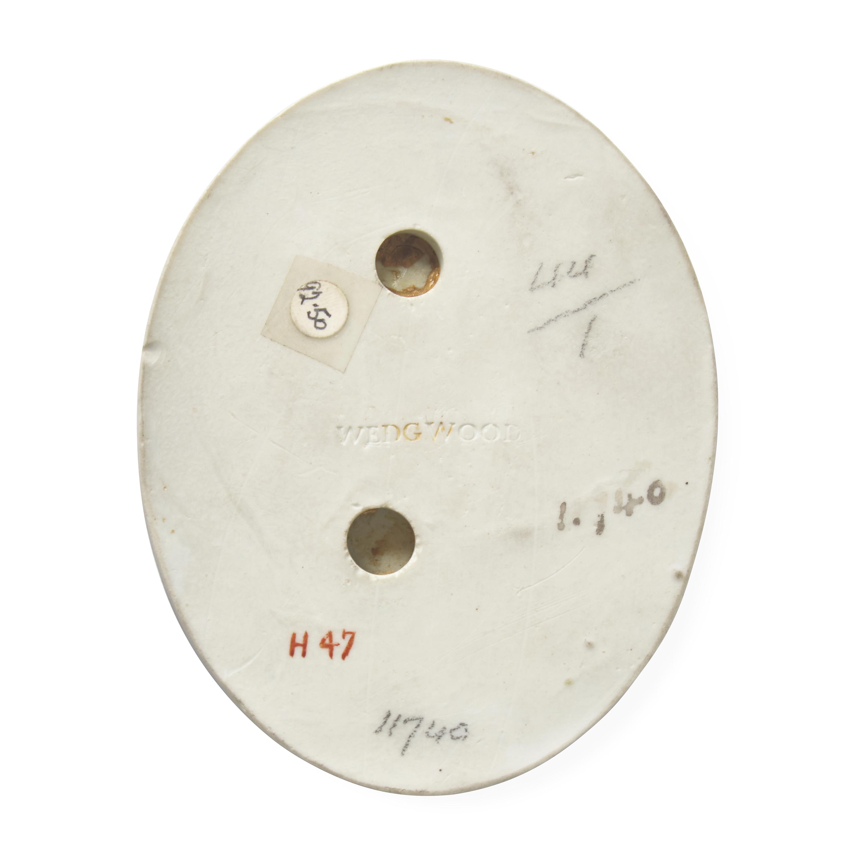 A Wedgwood Blue Jasperware Profile Portrait Medallion of Governor William Franklin