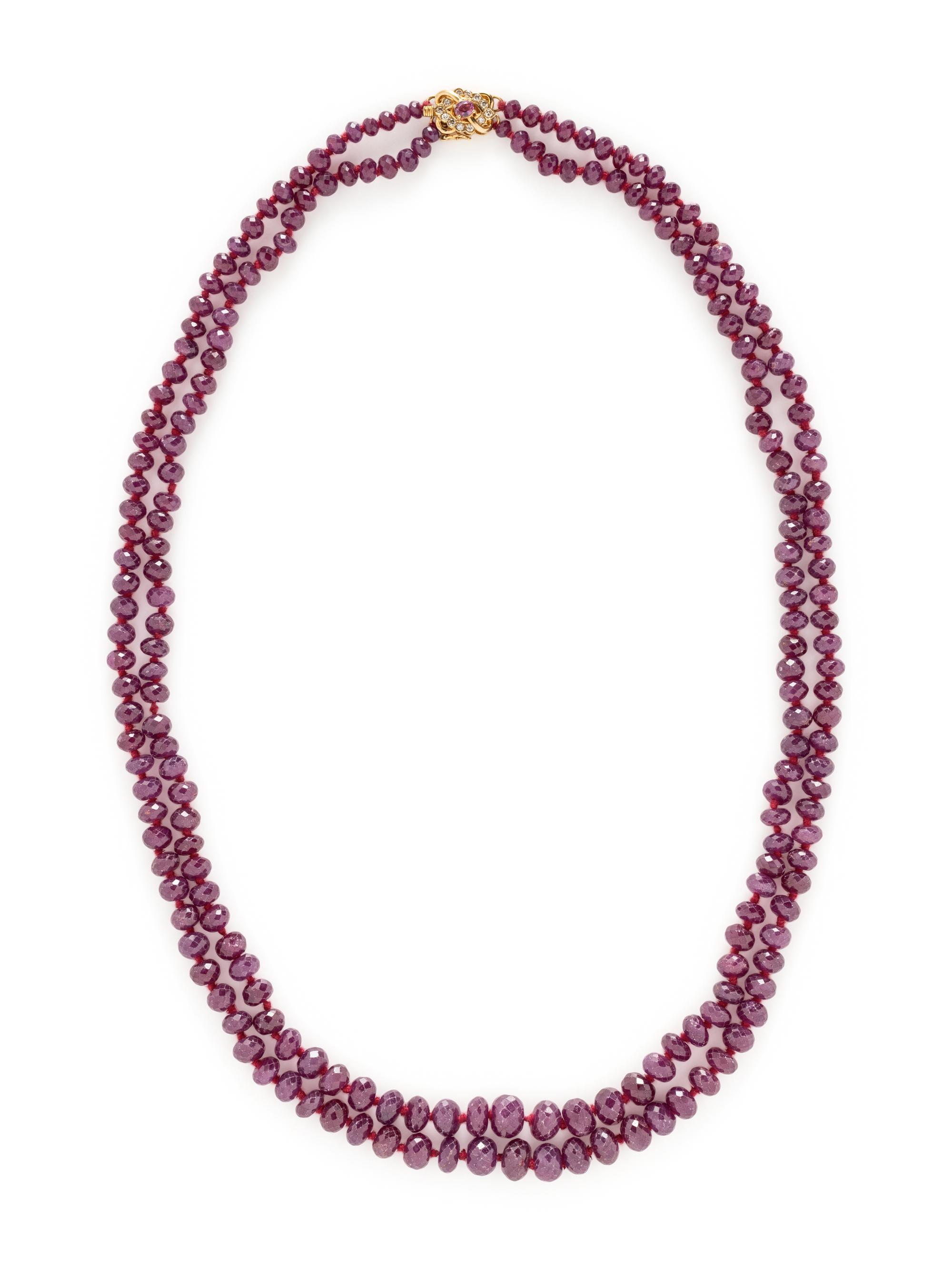 RUBY BEAD NECKLACE
