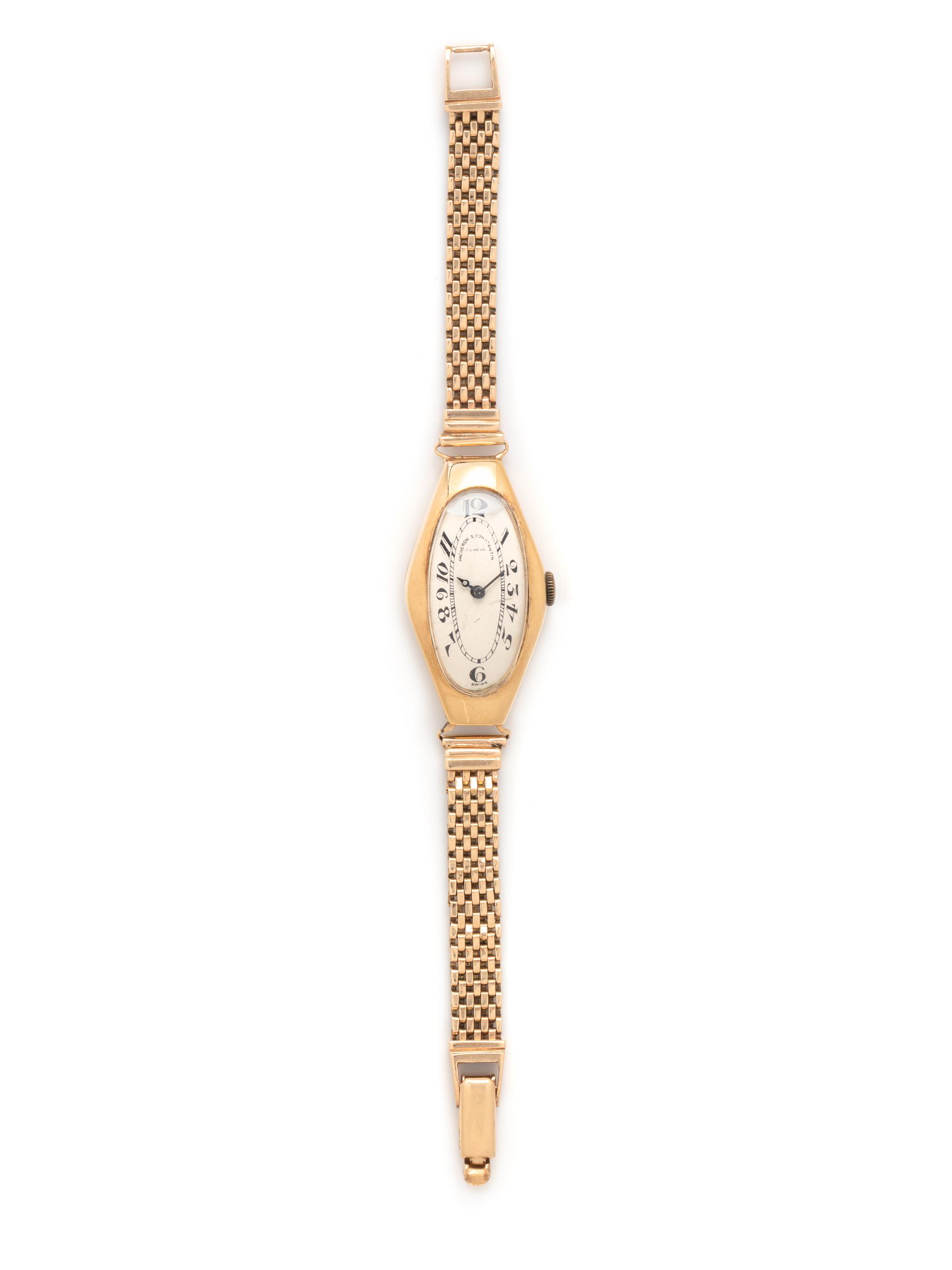VACHERON CONSTANTIN, 18K YELLOW GOLD TONNEAU WATCH