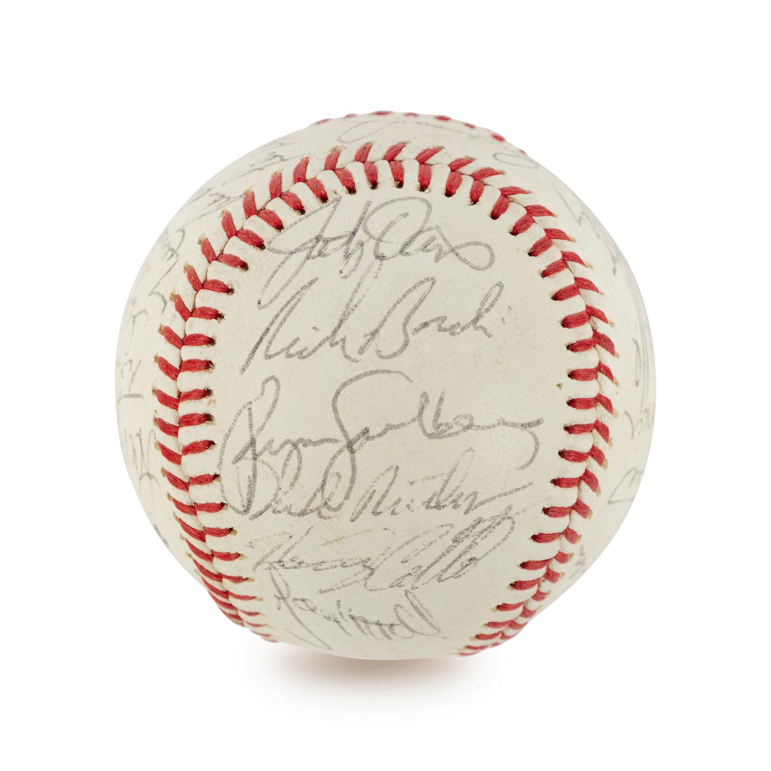 A Group 1984 Chicago Cubs Items (Including Team Signed Autograph Baseball)