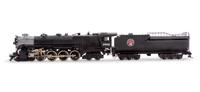 A Tenshodo Polychrome HO-Gauge Great Northern Railway 4-8-4 Locomotive and Tender