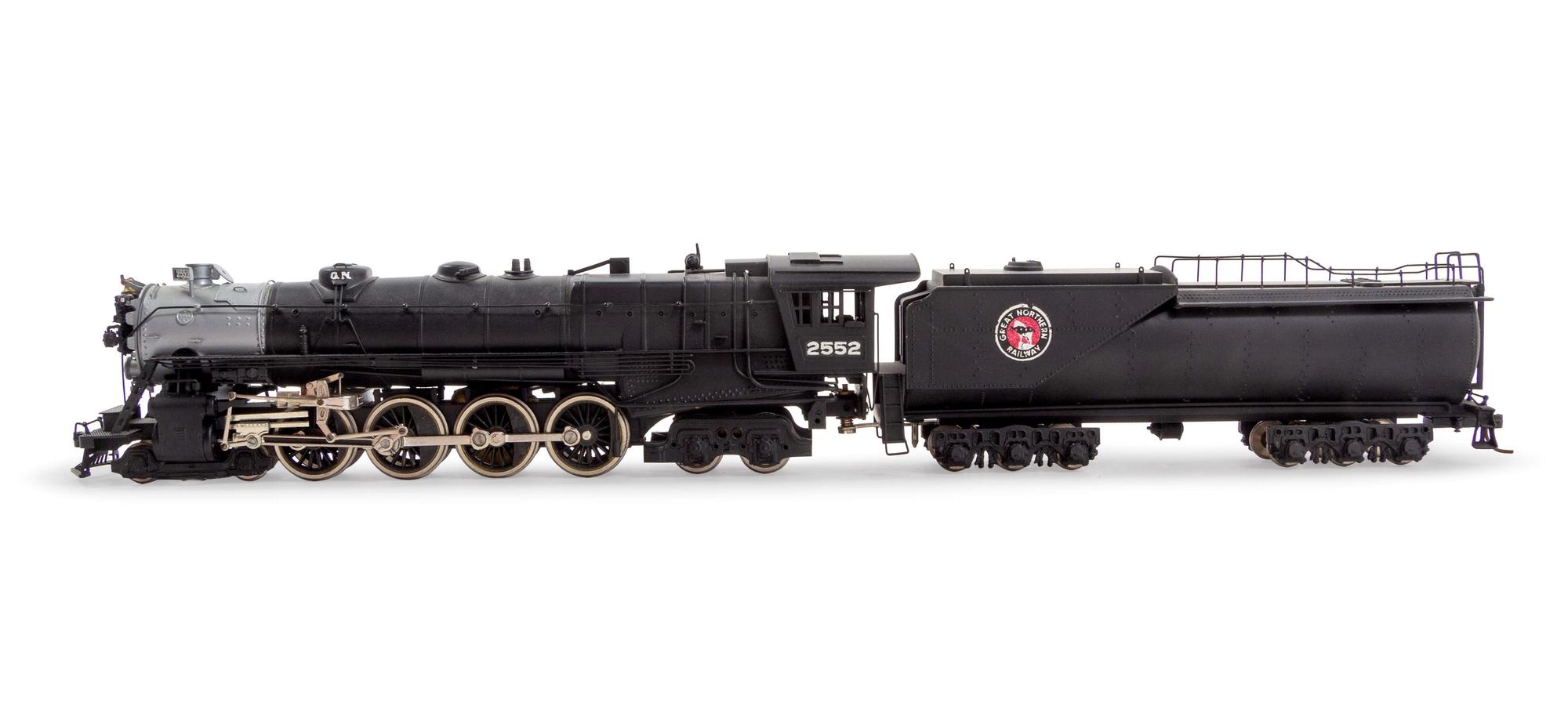 A Tenshodo Polychrome HO-Gauge Great Northern Railway 4-8-4 Locomotive and Tender