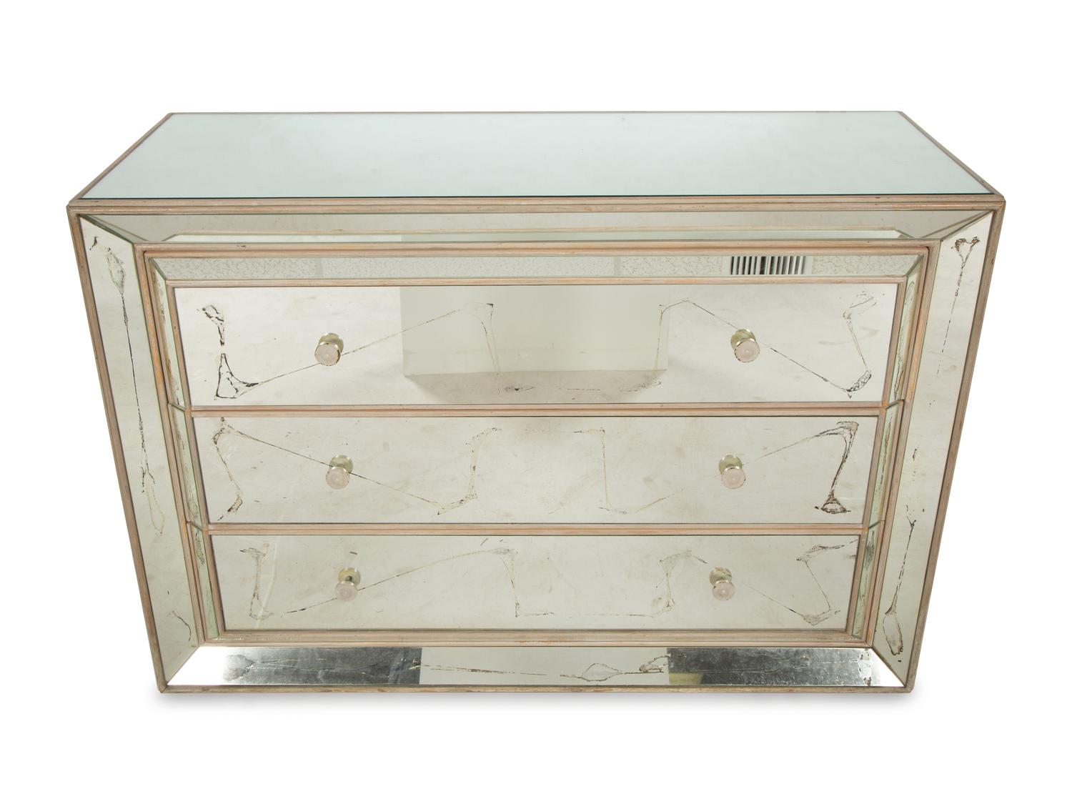 A Modernist Mirrored Commode, Possibly by Nancy Corzine