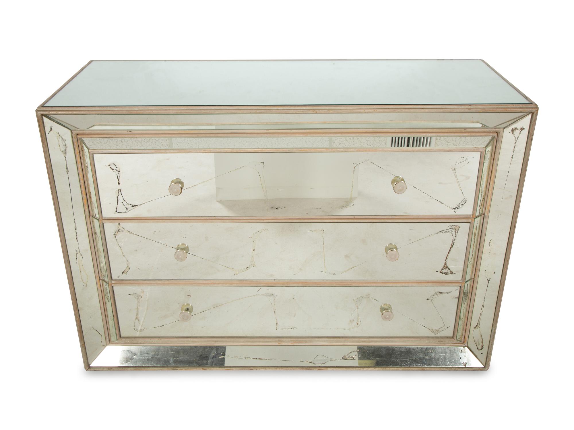 A Modernist Mirrored Commode, Possibly by Nancy Corzine