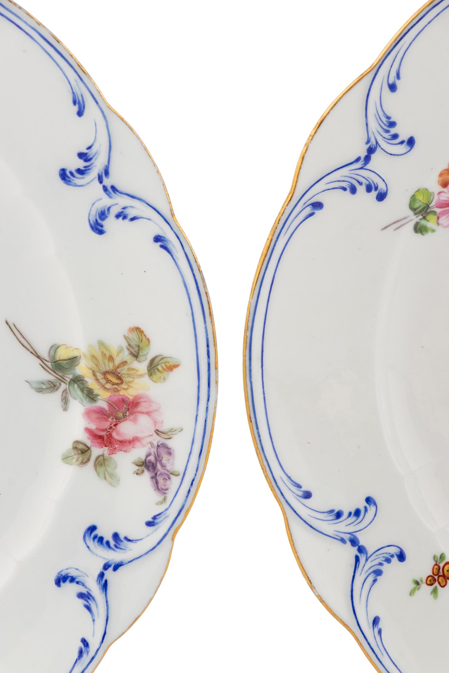 A Group of Four Sèvres Porcelain Plates